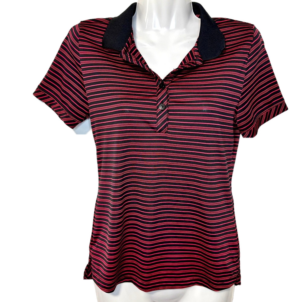 Maggie Lane Women's Striped Polo Golf Shirt size Small